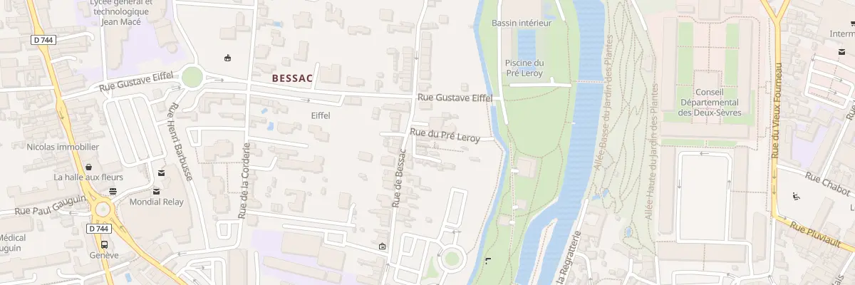 Plan du 6 Rue du Pré Leroy à Niort