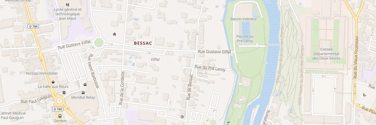 Plan du 91 Rue de Bessac à Niort