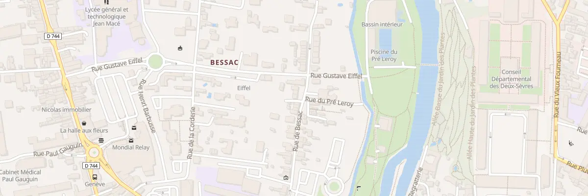Plan du 89 Rue de Bessac à Niort