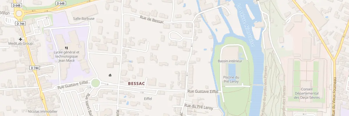 Plan du 129 Rue de Bessac à Niort