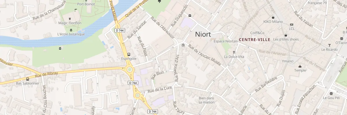 Plan du 8 Rue Jeanne d’Arc à Niort