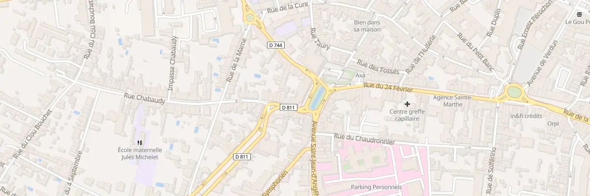 Plan du 6 Rue Chabaudy à Niort