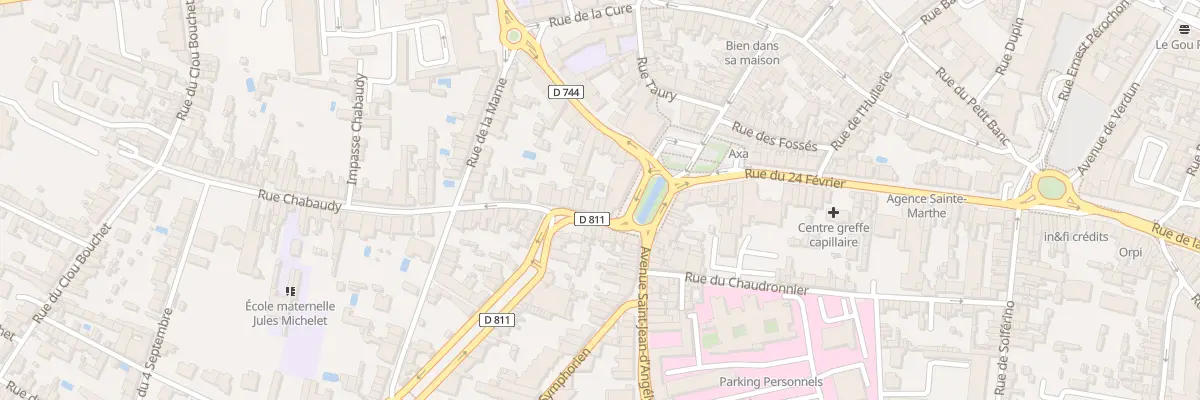 Plan du 8 Rue Chabaudy à Niort