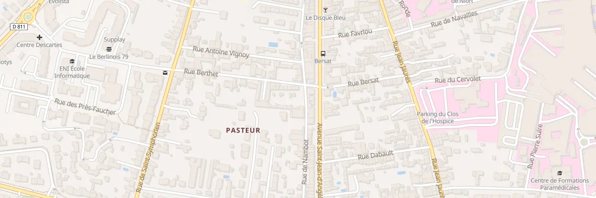 Plan du 1 Rue Berthet à Niort
