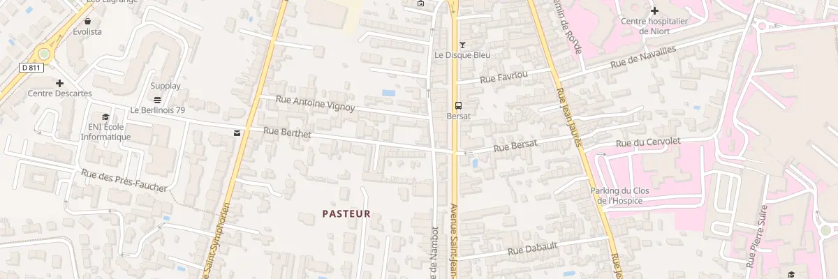 Plan du 4 Rue Berthet à Niort