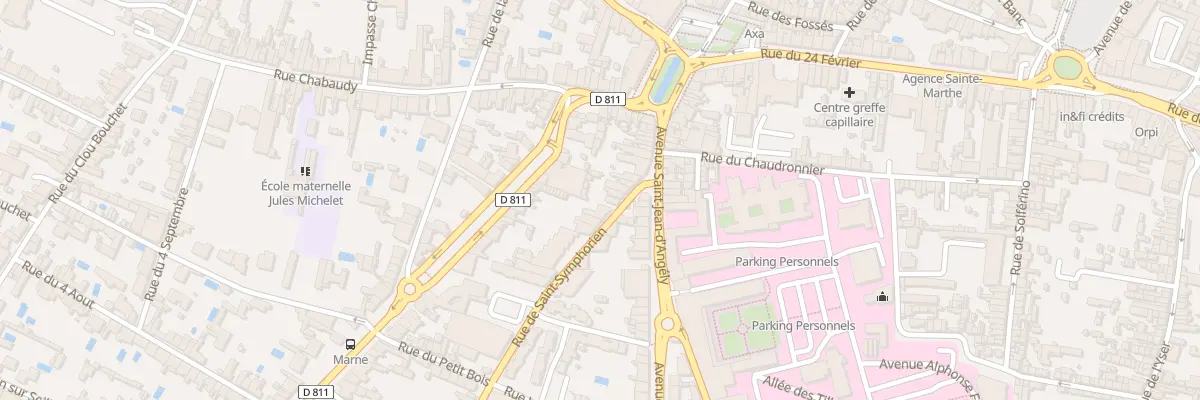 Plan du 14 Rue Saint-symphorien à Niort