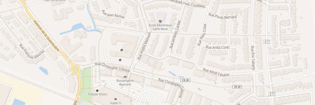 Plan du 80 Rue Aimé Césaire à Trélazé