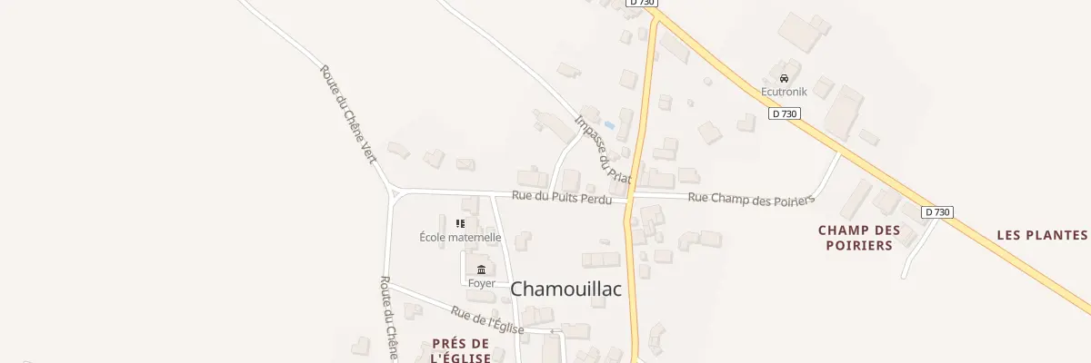 Plan du 5021 Le Bourg à Chamouillac