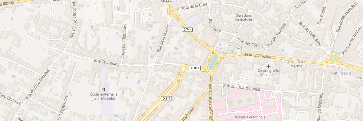 Plan du 20 Rue Chabaudy à Niort