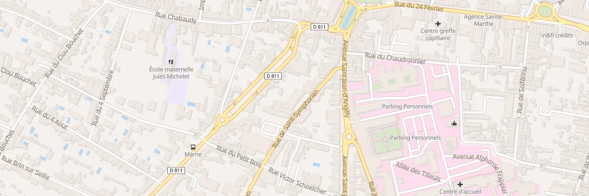 Plan du 26 Rue Saint-symphorien à Niort