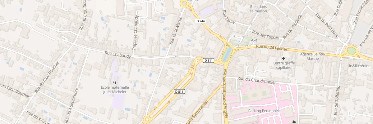 Plan du 27 Rue Chabaudy à Niort
