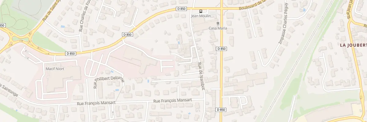 Plan du 100J Rue de Nambot à Niort