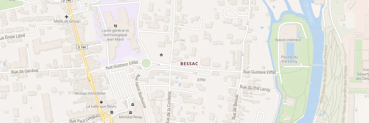 Plan du 54 Rue de la Corderie à Niort