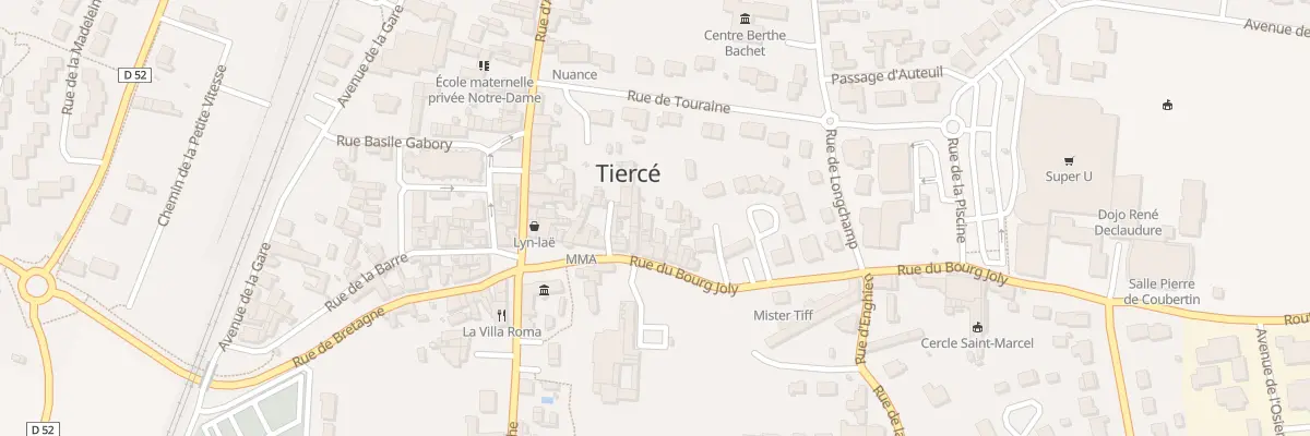 Plan du 13 Rue du Bourg Joly à Tiercé
