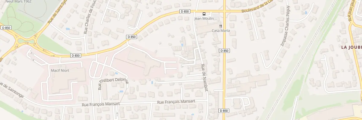 Plan du 100M Rue de Nambot à Niort