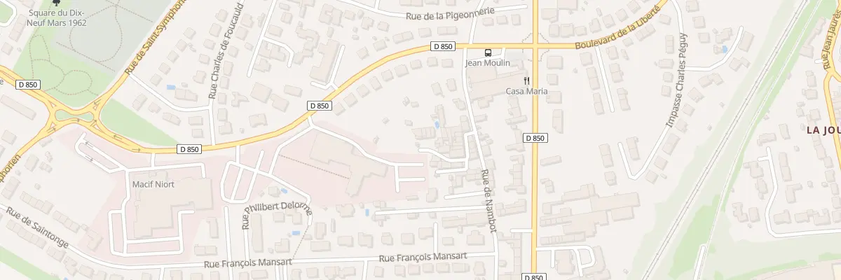 Plan du 100H Rue de Nambot à Niort