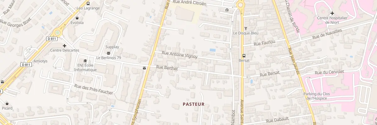 Plan du 18 Rue Berthet à Niort
