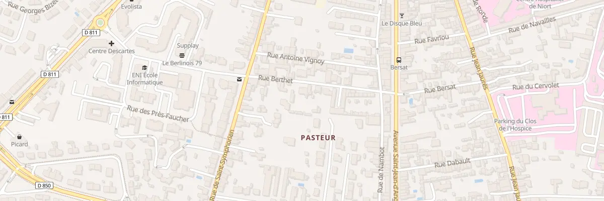 Plan du 23 Rue Berthet à Niort