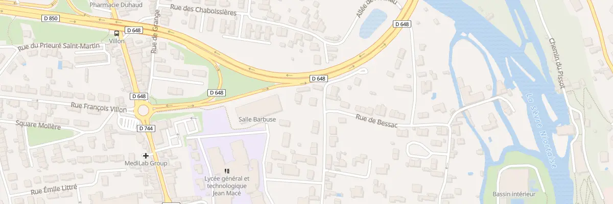 Plan du 83 Rue de la Corderie à Niort