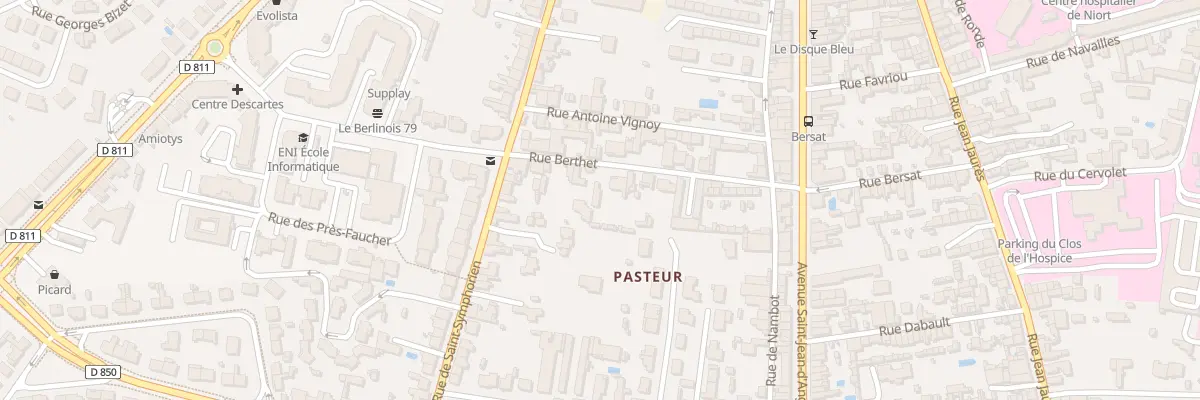 Plan du 25 Rue Berthet à Niort