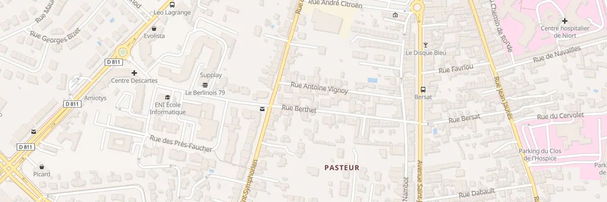 Plan du 24 Rue Berthet à Niort