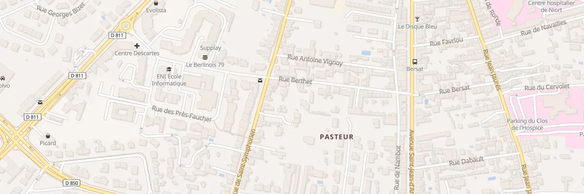 Plan du 29 Rue Berthet à Niort