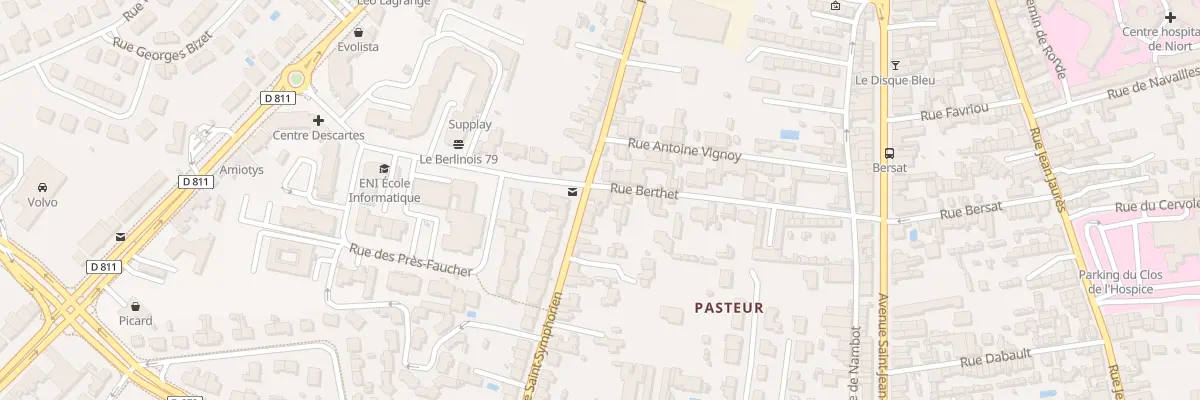 Plan du 33 Rue Berthet à Niort