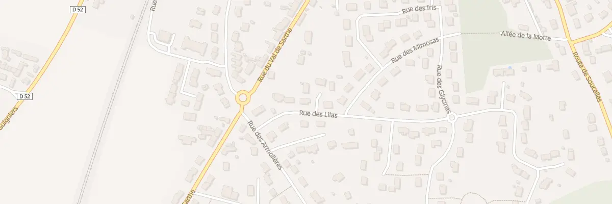 Plan du 9 Rue des Lilas à Tiercé
