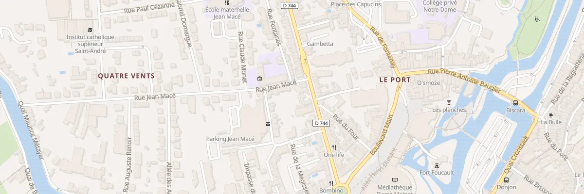 Plan du 1 Rue Jean Macé à Niort