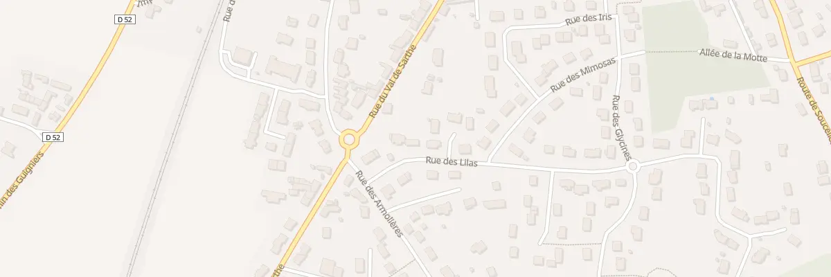 Plan du 7 Rue des Lilas à Tiercé