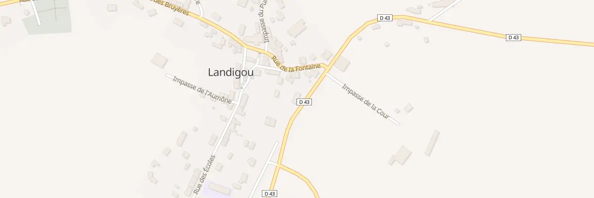Plan du 6 Rue de la Carneille à Landigou