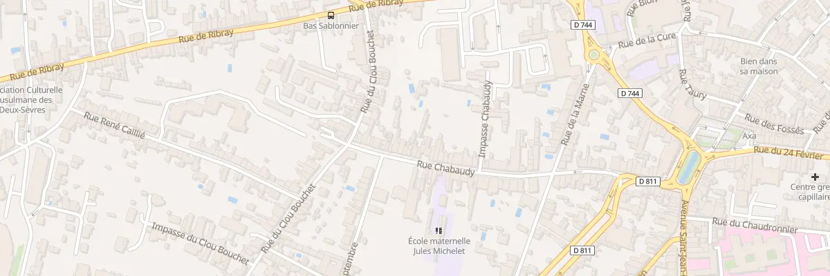 Plan du 84 Rue Chabaudy à Niort