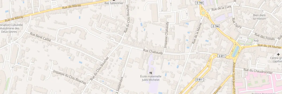 Plan du 86 Rue Chabaudy à Niort
