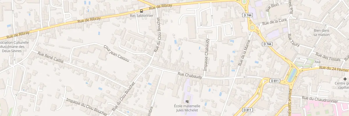 Plan du 90 Rue Chabaudy à Niort
