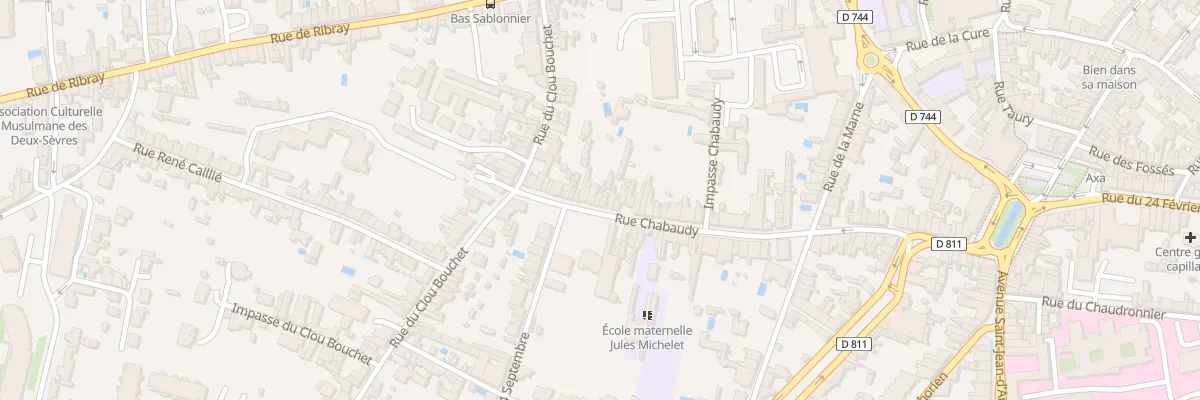 Plan du 88 Rue Chabaudy à Niort