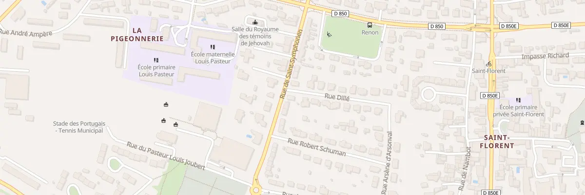 Plan du 2 Rue Dillé à Niort