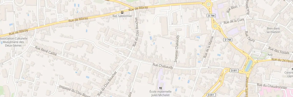 Plan du 96B Rue Chabaudy à Niort