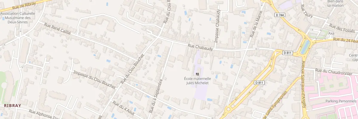 Plan du 87 Rue Chabaudy à Niort