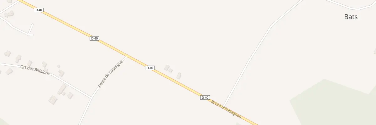 Plan du 1098 Rte d’Aubagnan à Bats
