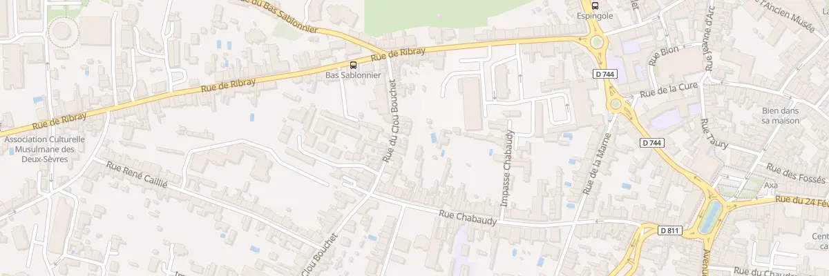 Plan du 25 Rue du Clou Bouchet à Niort