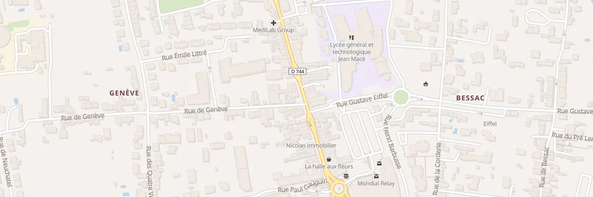 Plan du 43 Av du Mal de Lattre à Niort