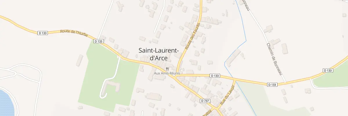 Plan du 2 Rte des Faures à Saint-Laurent-d’Arce