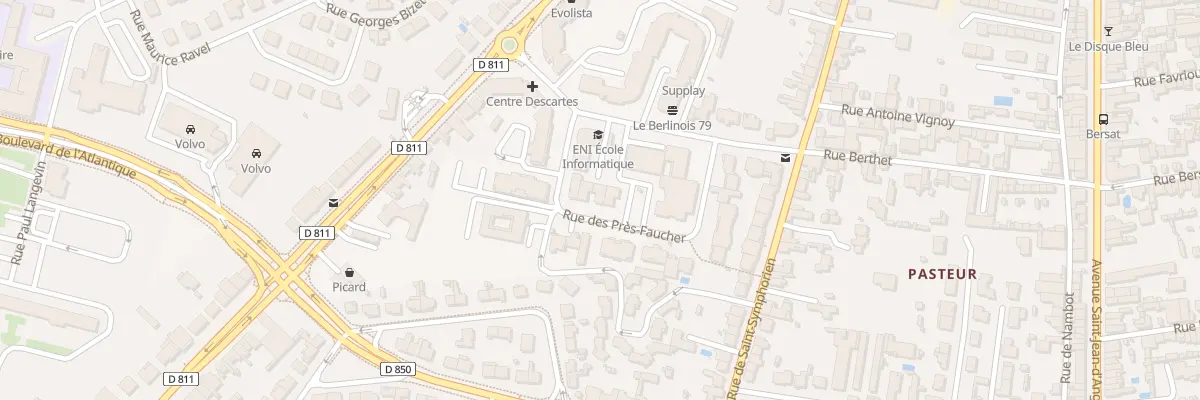 Plan du 23 Rue des Prés Faucher à Niort