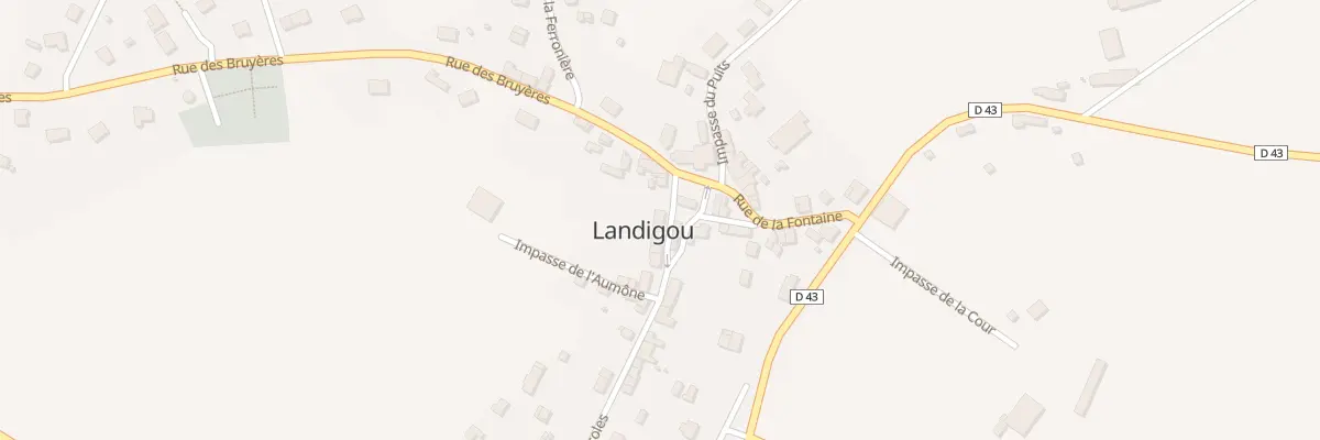 Plan du 2 Rue des Ecoles à Landigou