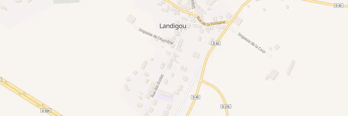 Plan du 7 Rue des Ecoles à Landigou