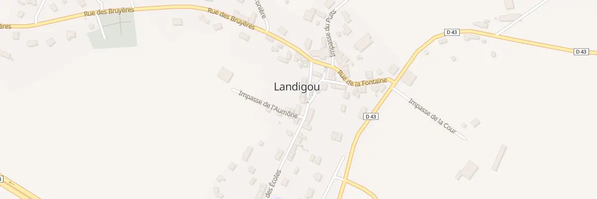 Plan du 6 Rue des Ecoles à Landigou