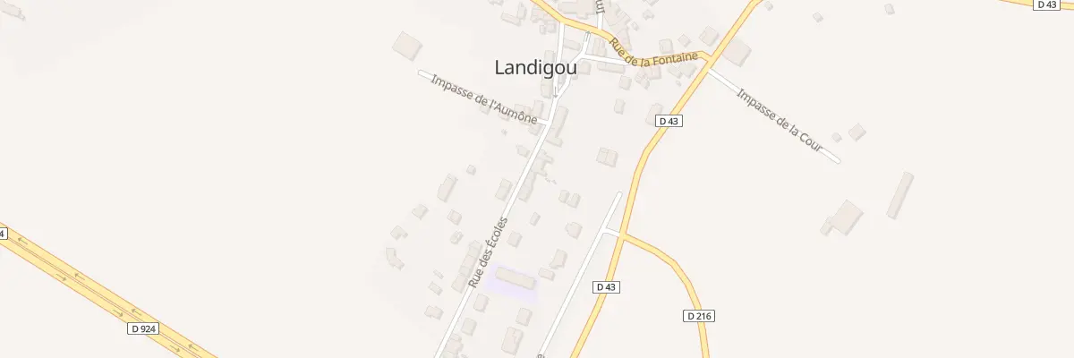 Plan du 9 Rue des Ecoles à Landigou