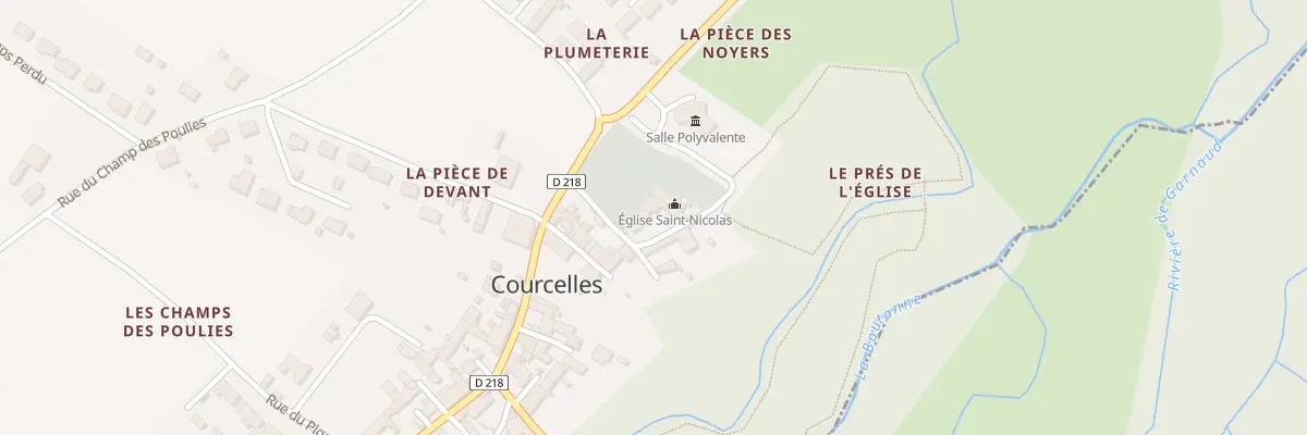 Plan du 1 Rue de l’Eglise à Courcelles