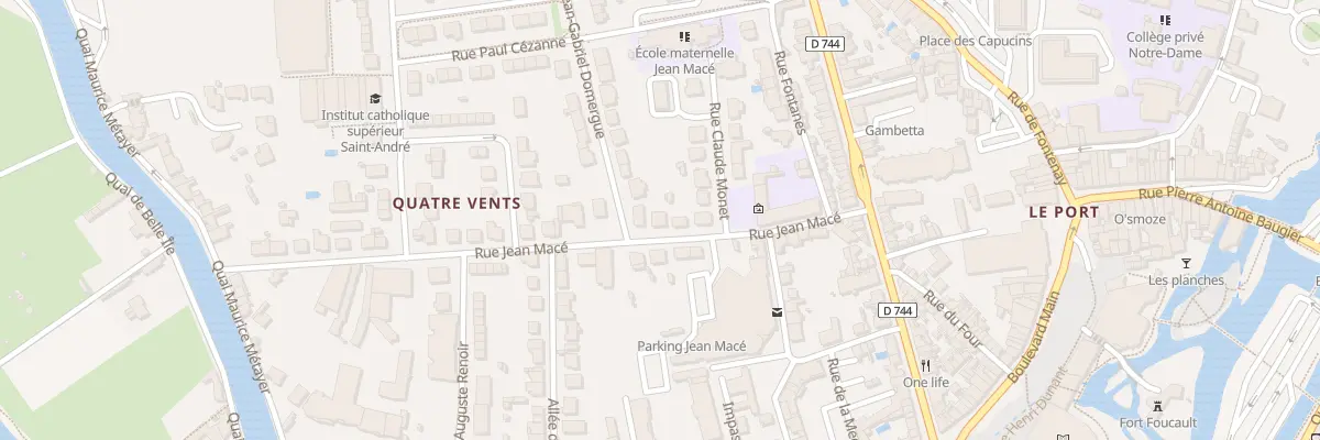 Plan du 12 Rue Jean Macé à Niort