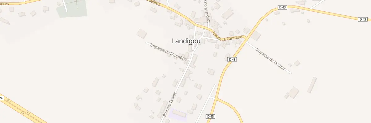 Plan du 10 Rue des Ecoles à Landigou